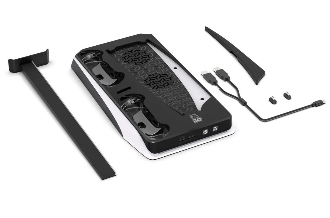 DLX+ LED Multi Function Charger Tower PS5 - White