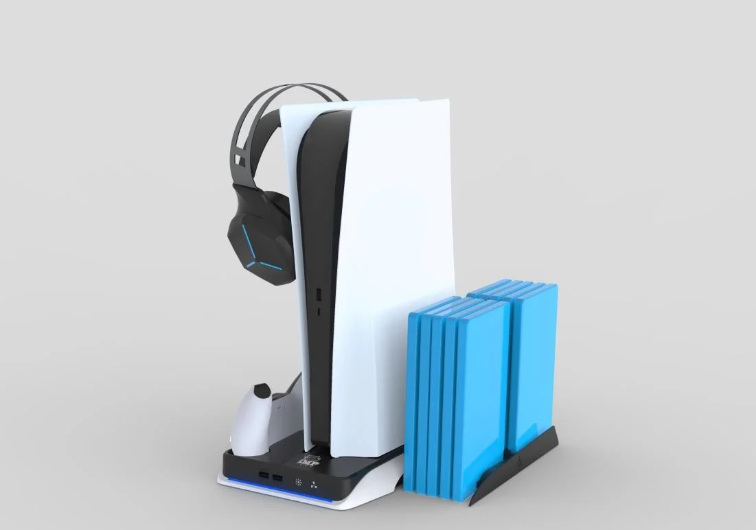 DLX+ LED Multi Function Charger Tower PS5 - White
