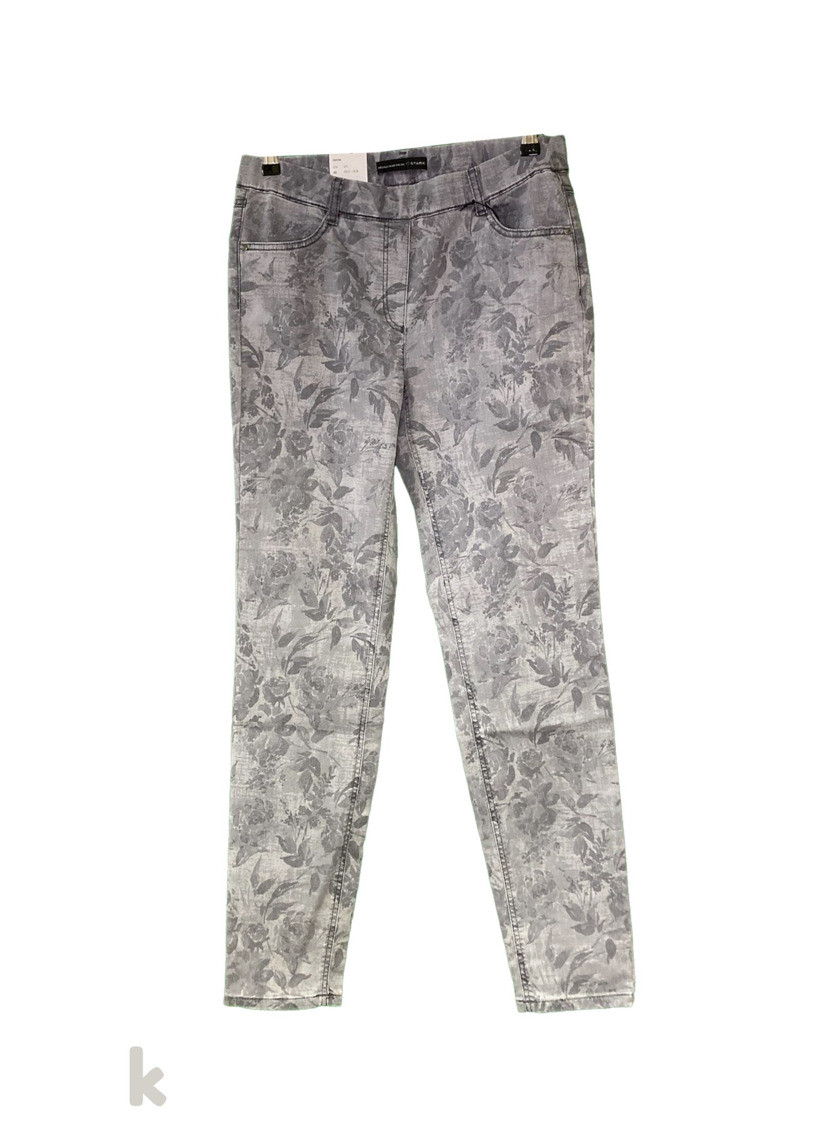 Stark Janna jeans 4866 - grijs bloemmotief