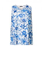 Colletta Top wit met blauwe bloemen