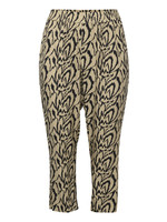 Kaffe curve Kccecilie 7/8 broek zand/zwart print