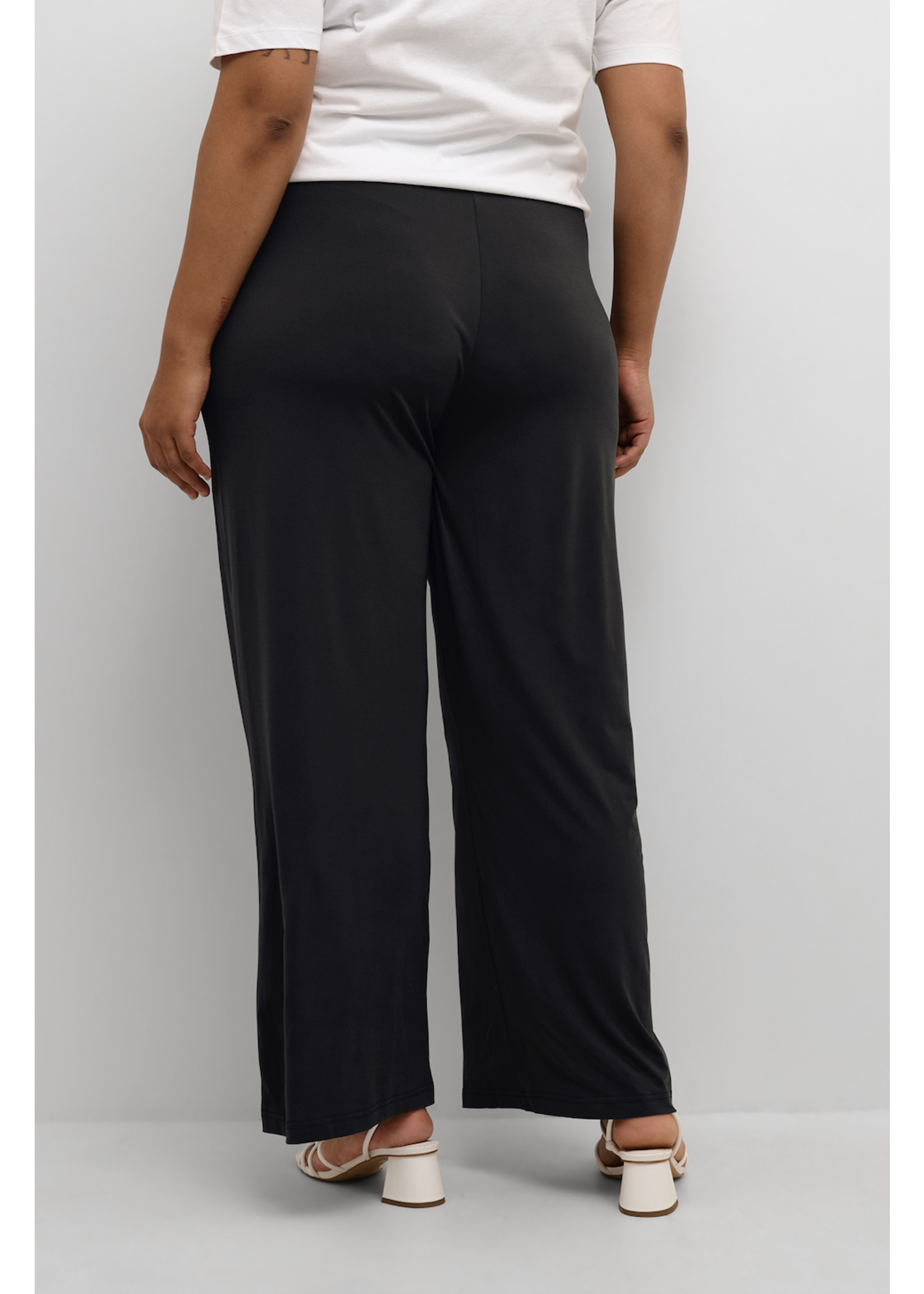 Kaffe curve Wide Pants malina zwart