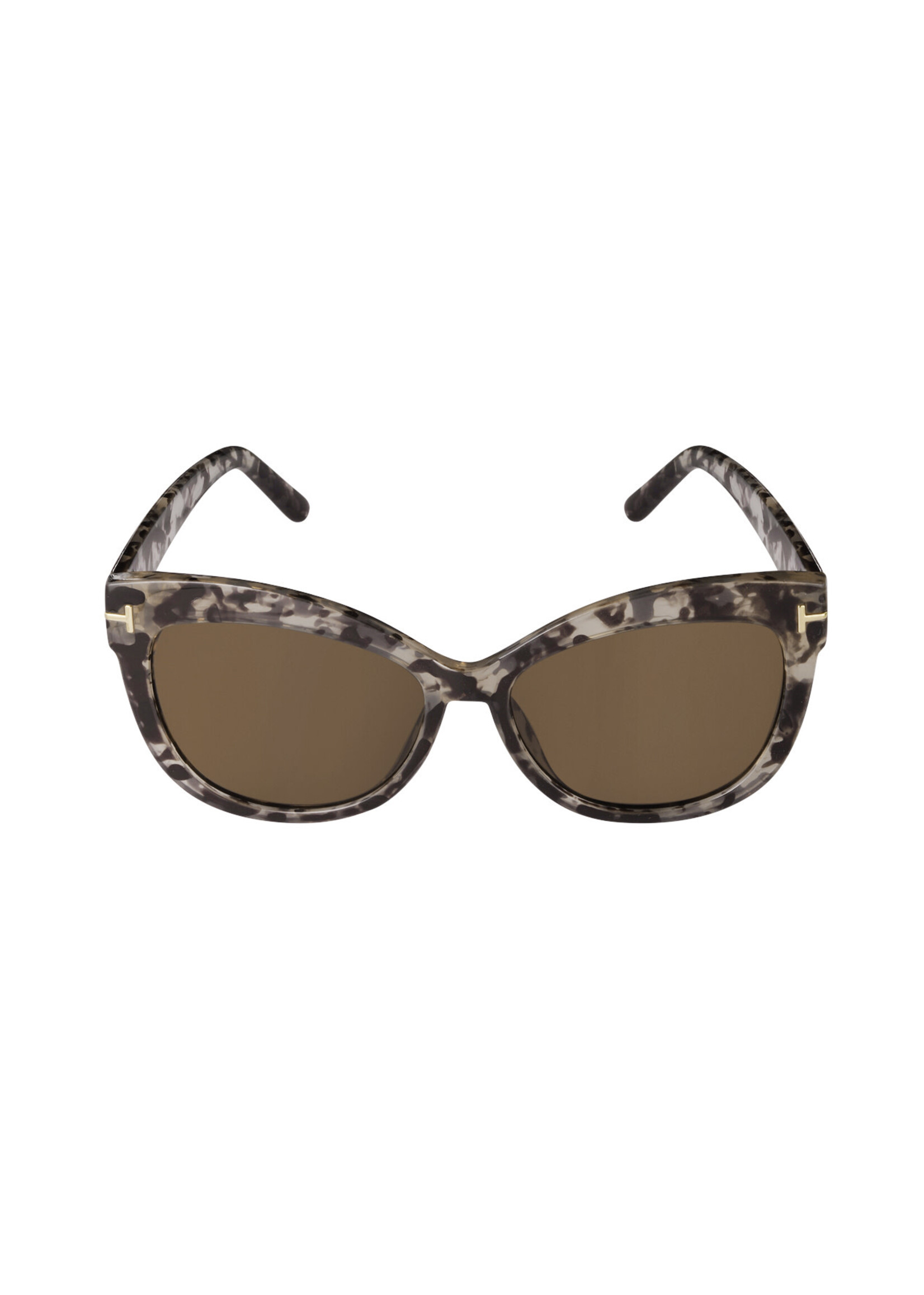 Zonnebril cat eye - print Black &amp; Beige/One size