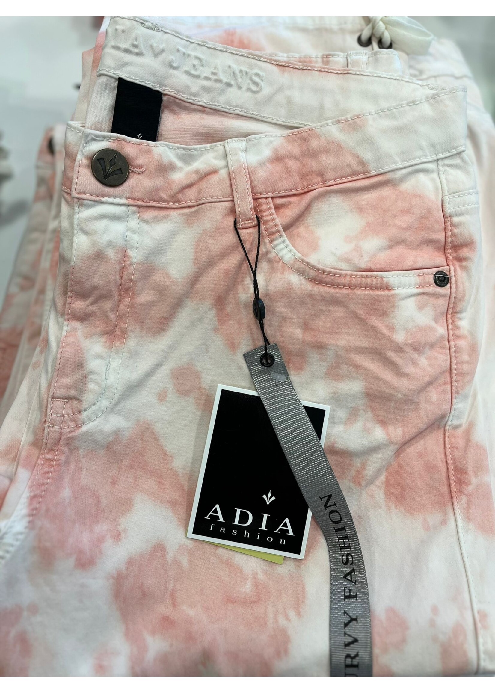 Adia Capri broek Roze /wit