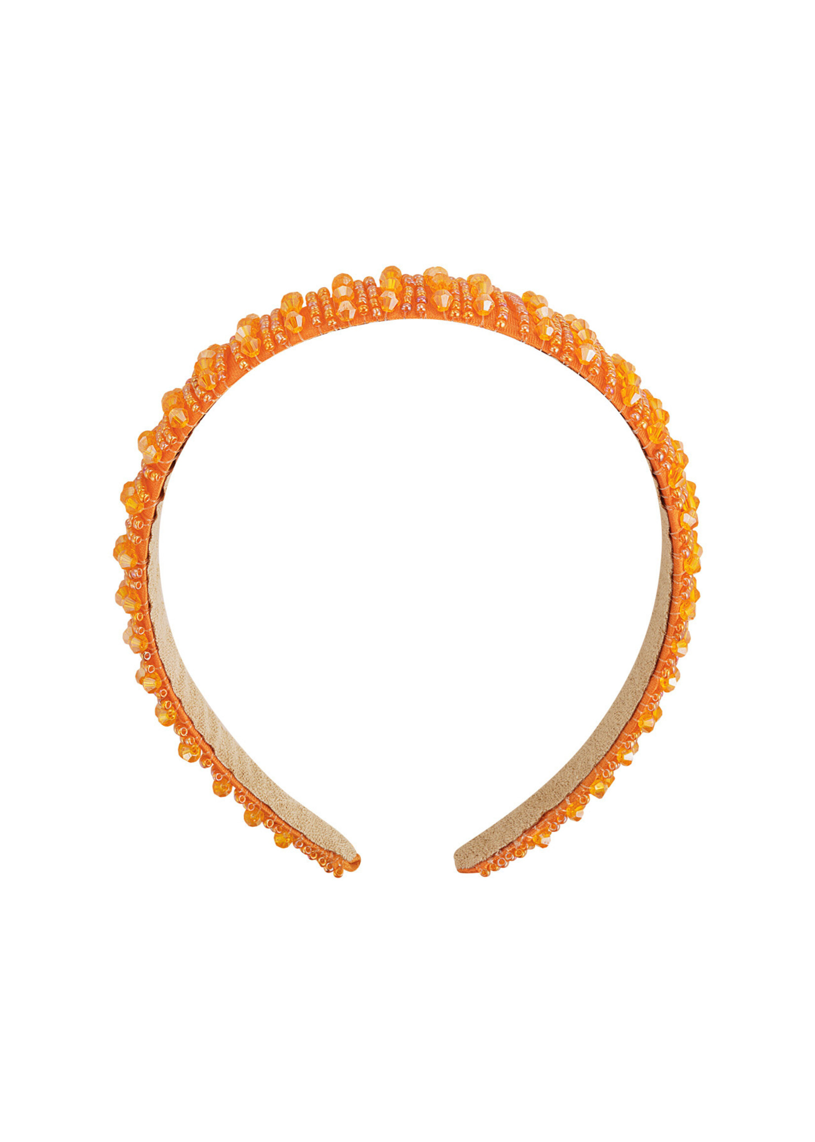 Haarband steentjes - oranje