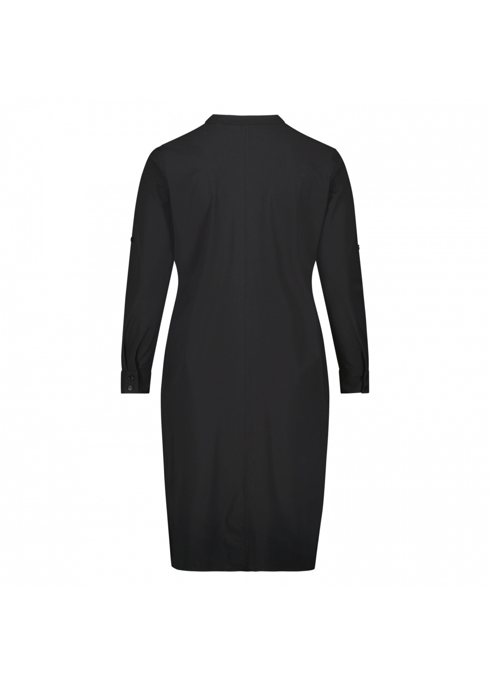 PlusBasics Mao Dress LS Black Basic