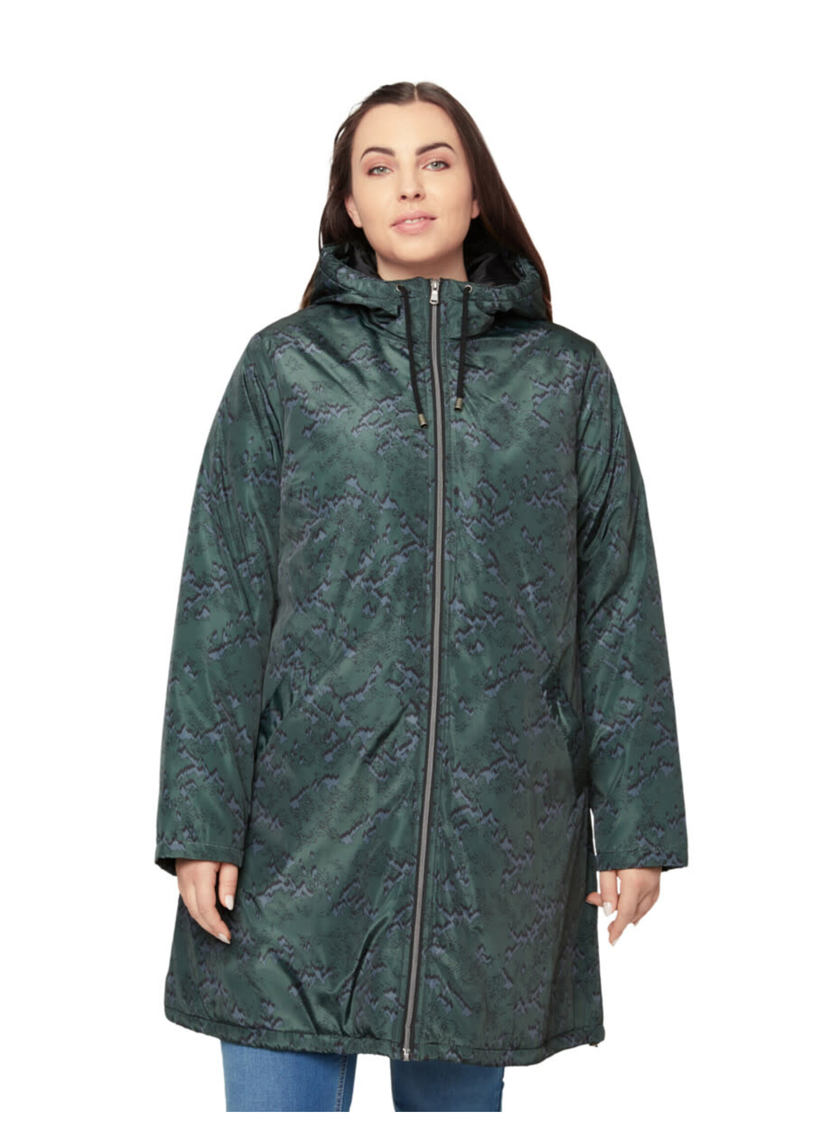 Ciso Jacket padded green print