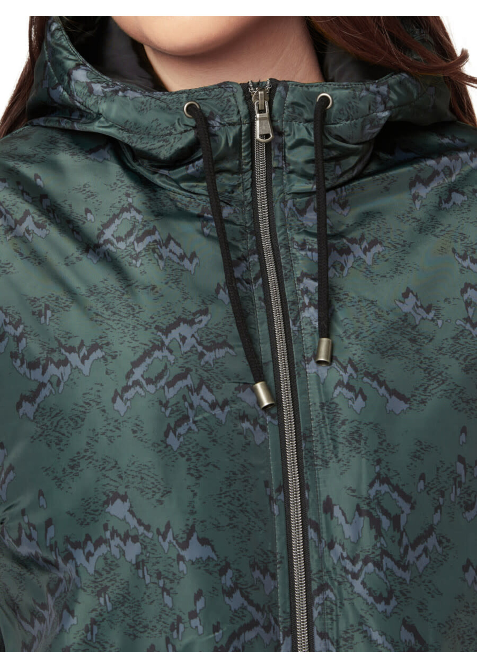 Ciso Jacket padded green print