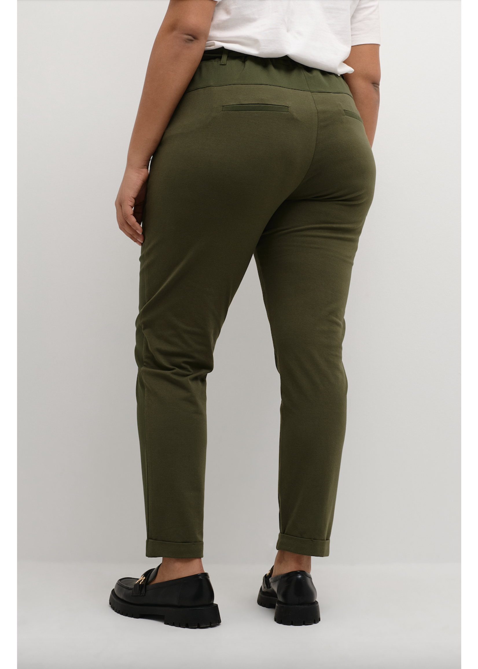 Kaffe curve Kcjia Belt Pants – mosgroen