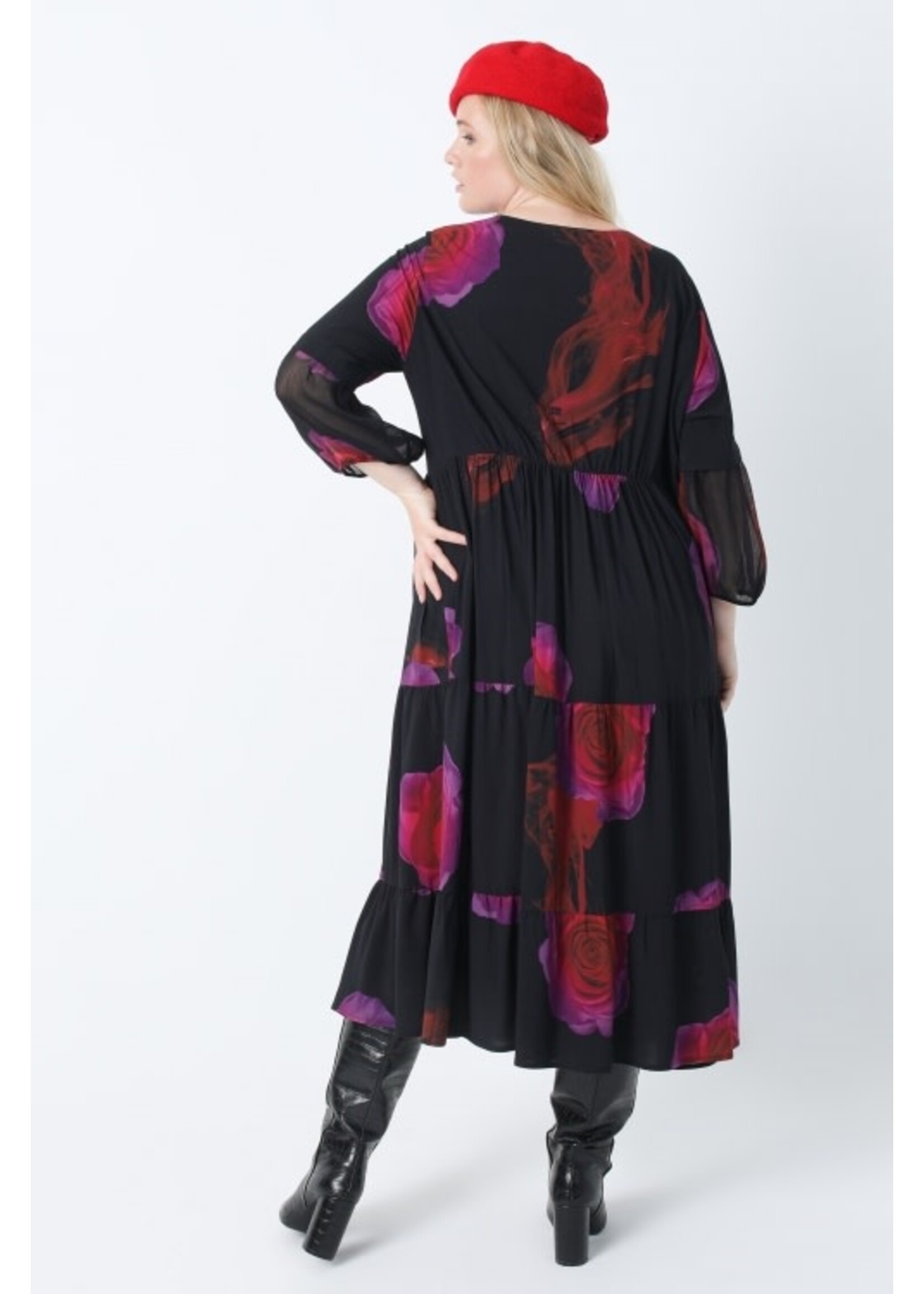 JMP Bohemian style printed long dress with zip