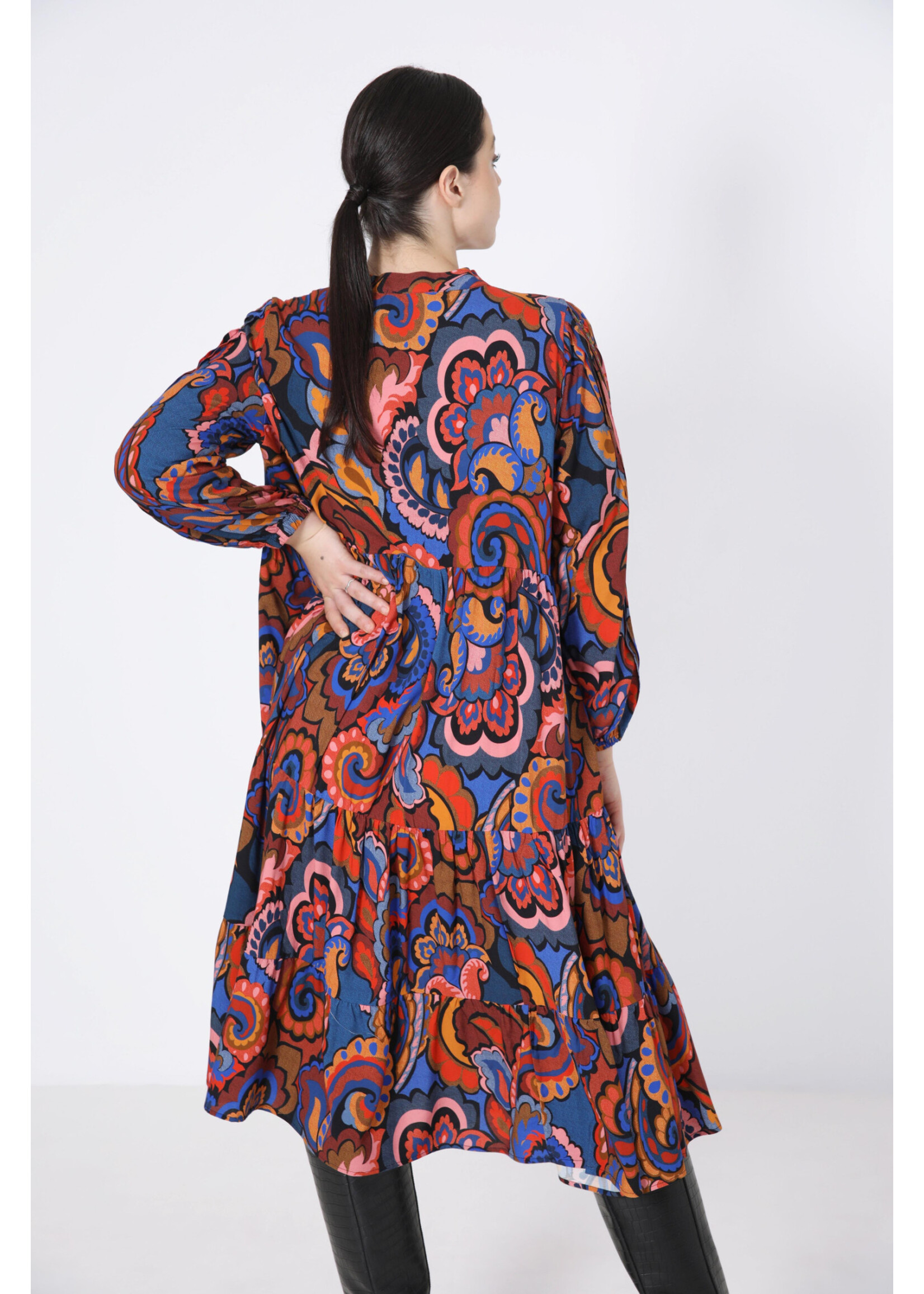 JMP Bohemian-style printed mid-length dress with straps