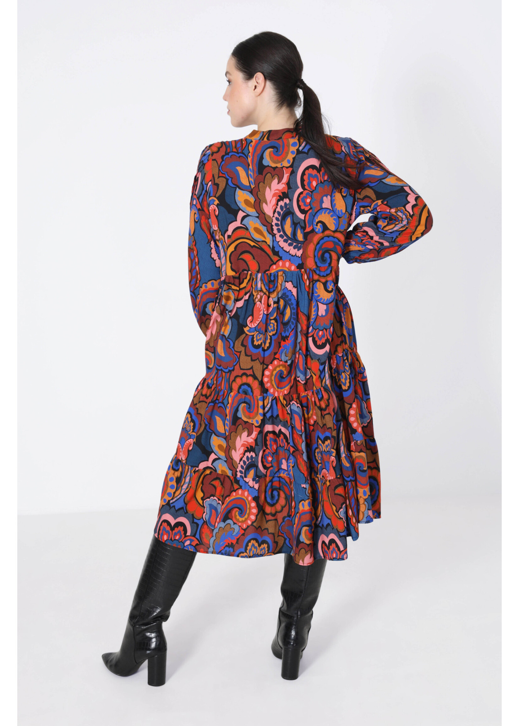 JMP Bohemian-style printed mid-length dress with straps