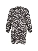 Zoey Blouse jurk zebra