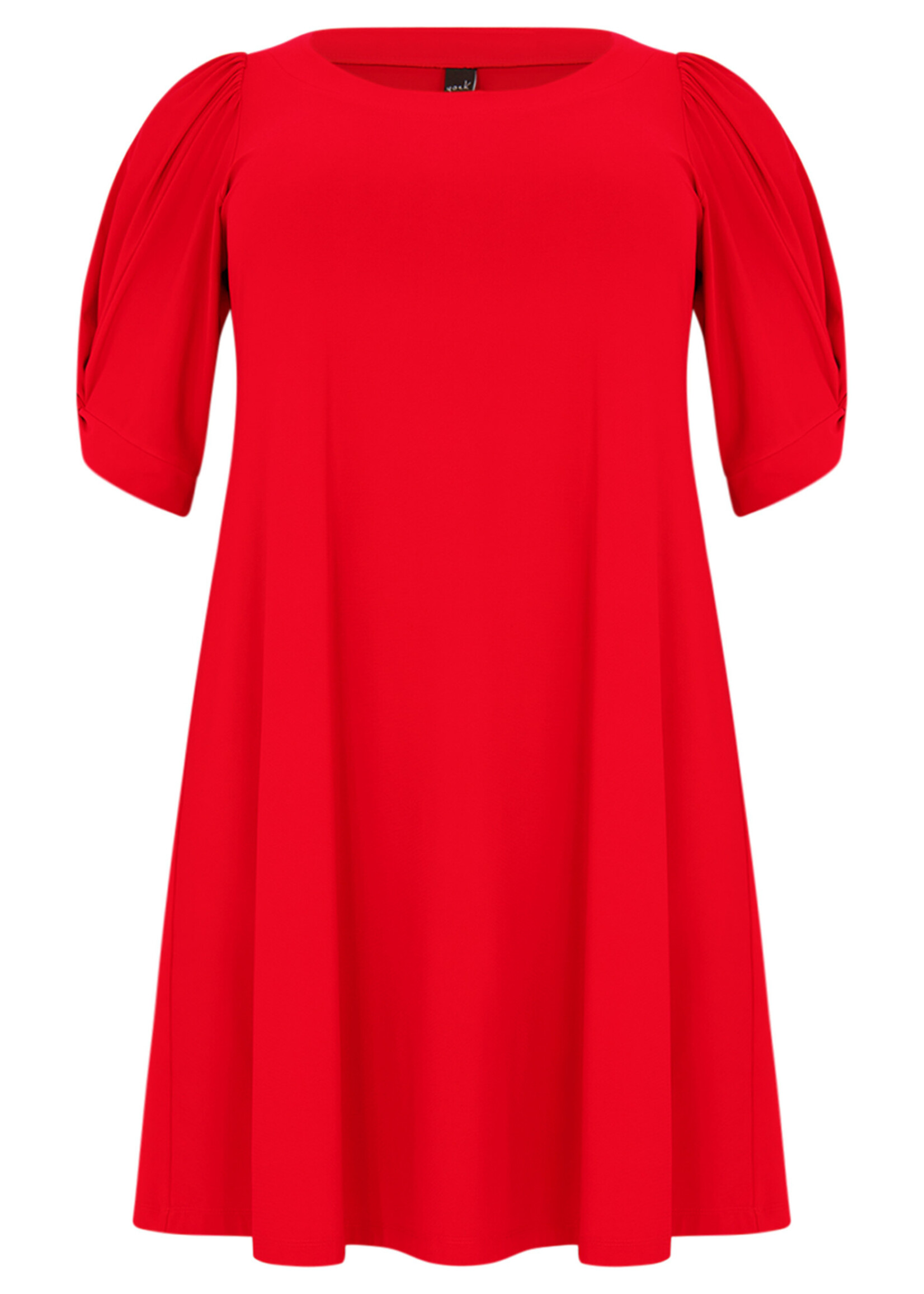 Yoek Dress puff sleeve Dolce red