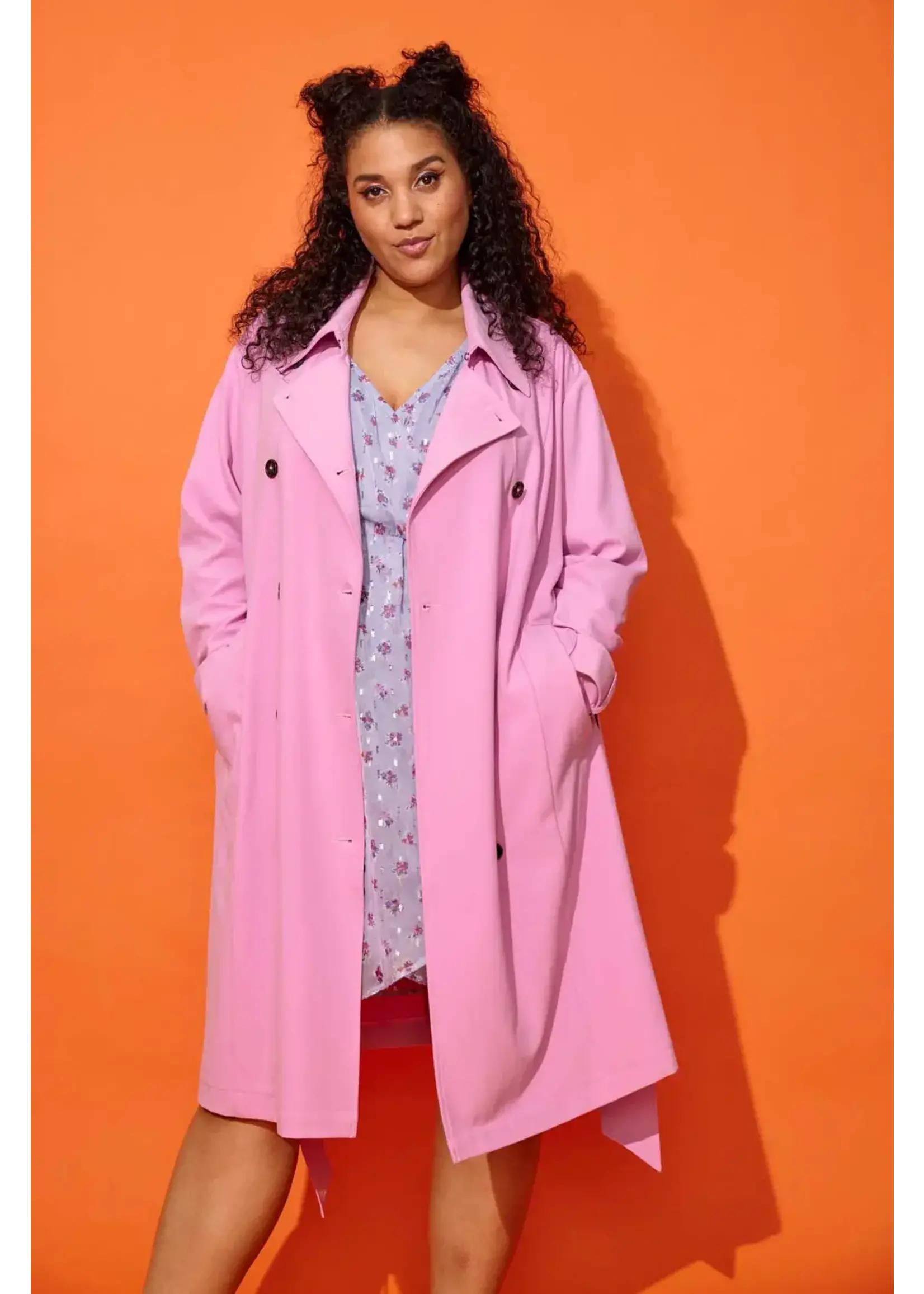 Anyday Curves Coat Fiona pink