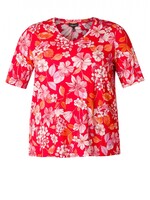 Colletta Shirt rood met bloemen