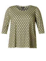 Colletta Shirt geel paars kort 9000317