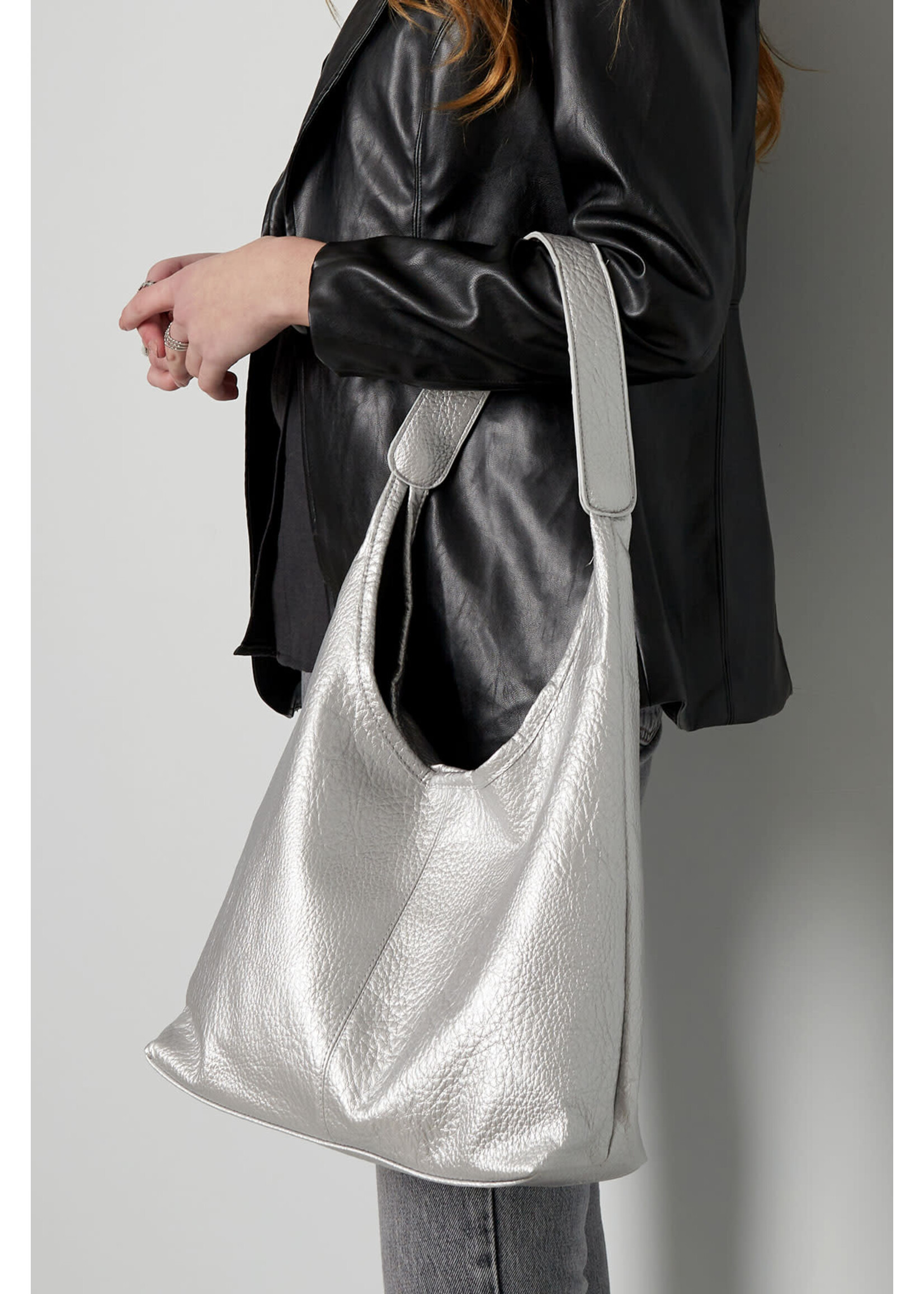 Shopper bag - silver colored