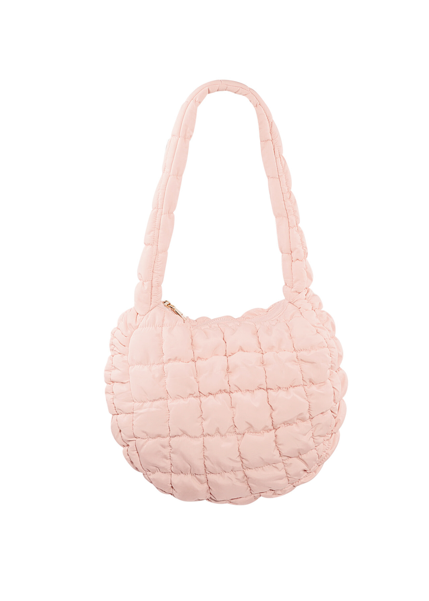 puffer tas middel - licht roze
