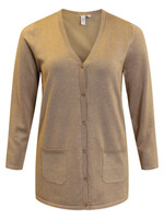 Ciso Vest taupe met knoop