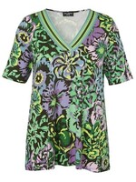 Via Appia Due Shirt groen paars v hals 2412749