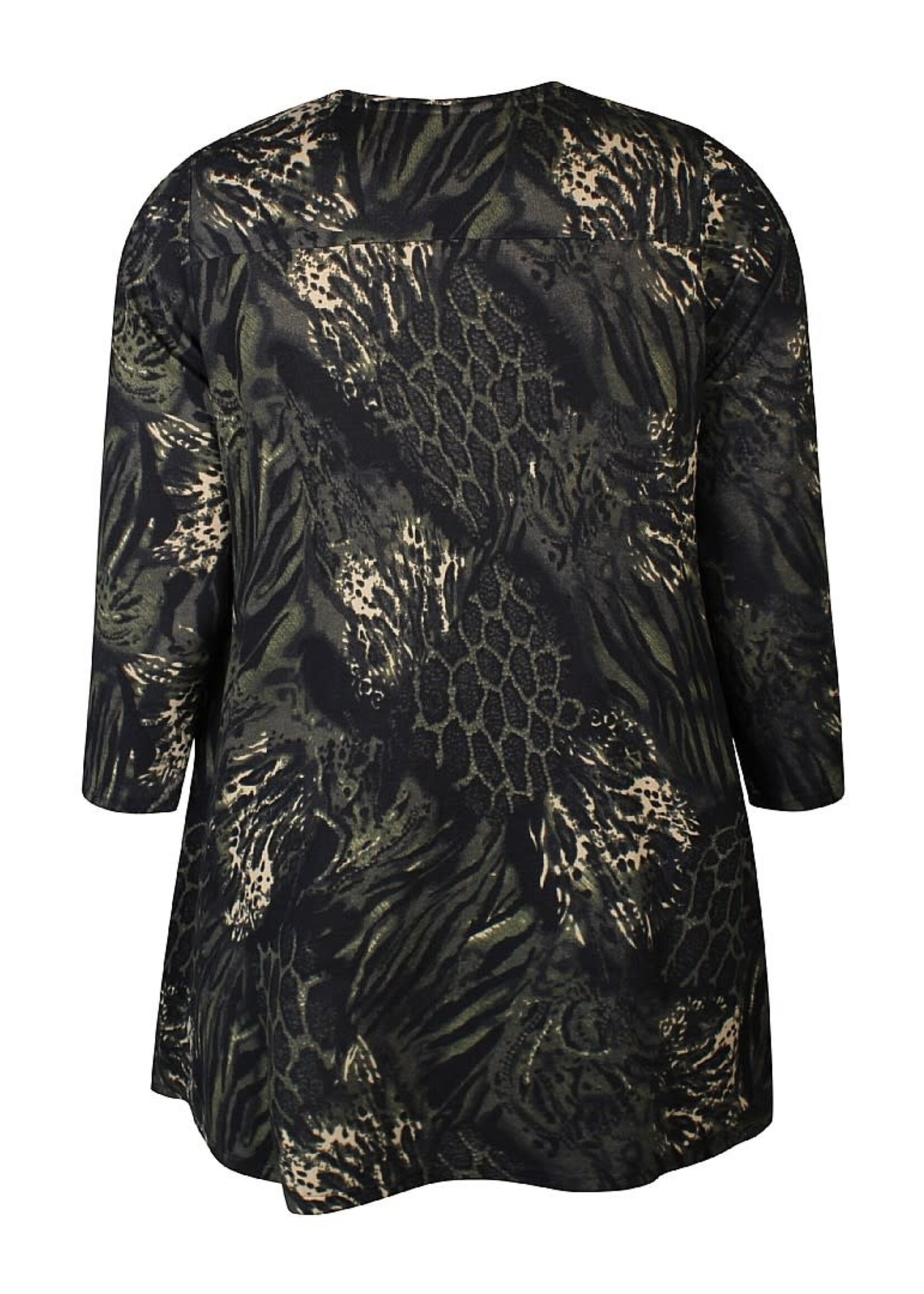 Zhenzi Ainsley tuniek cypress green Boetiek Kijan Shop hier je leukste kleding voor dames vanaf maat 40