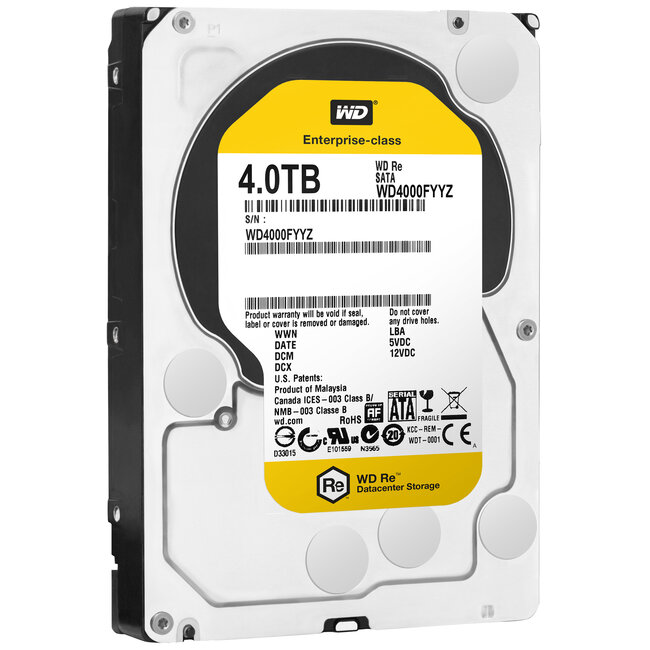 Western Digital WD Re, 4TB, 3.5 inch, SATA-3, 7200 RPM, HDD