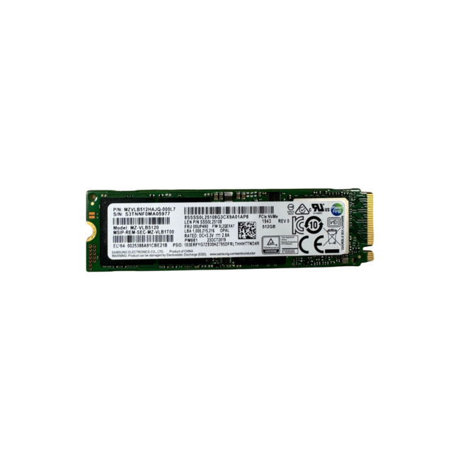 Samsung MZVLB512HAJQ-000L7, 512GB, M.2, PCIe NVMe