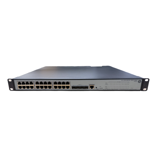 HPE JE007A, V1910-24G-POE 24-port 10/100/1000Mbit PoE, 4x SFP Managed