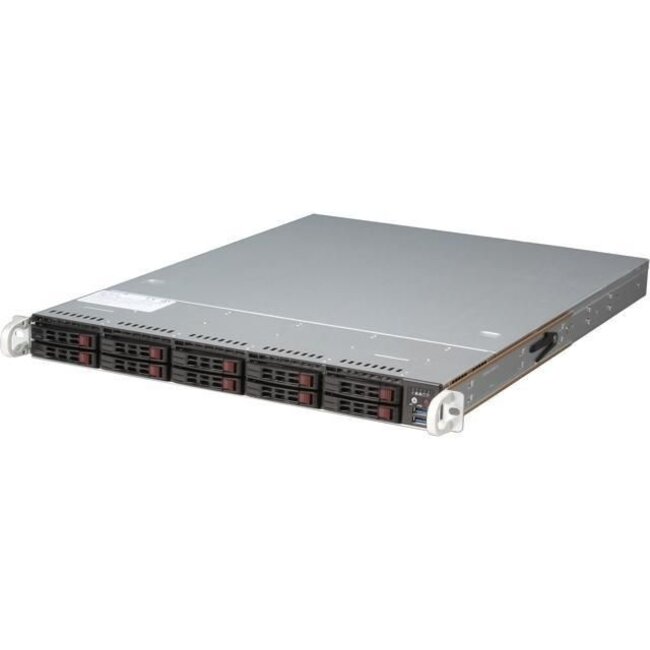 Supermicro 119U-10, 2x Xeon Silver 4114 @ 2.20GHz 10C, no mem/HDD, 2x SAS, 2x 1000W