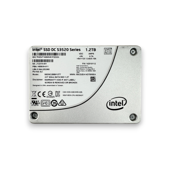 Intel SSDSC2BB012T7, 1.2TB SSD, 2.5 inch, SATA-3