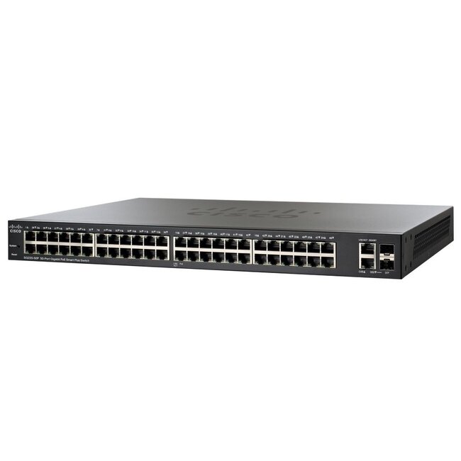 Cisco SG220-50P-K9 V02, Smart Gigabit 48 PoE+ Switch + 2x SFP