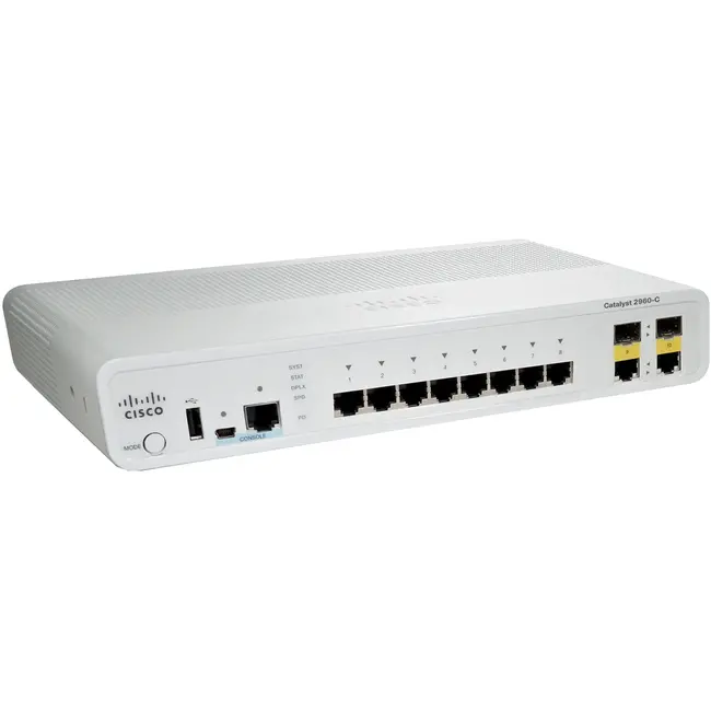 Cisco WS-C2960CG-8TC-L, 8-port Gigabit Ethernet switch + 2 dual uplinks