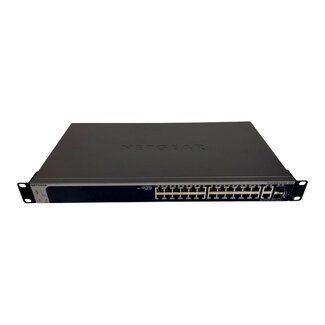 NetGear GS728TX, 1U, Ethernet, 10/100/1000 Mb/s, 24-port, 2x SFP