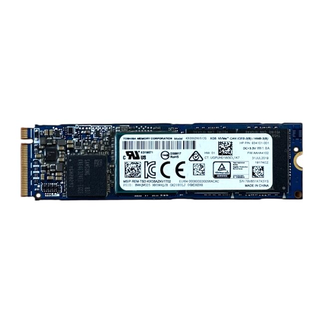 Toshiba  KXG50ZNV512G, 512GB, M.2, PCI Express 3.0 x4, SSD