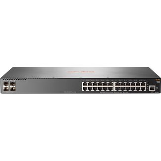 Aruba JL253A, 24-poorts Gigabit Switch met 4 SFP+ uplink-poorten