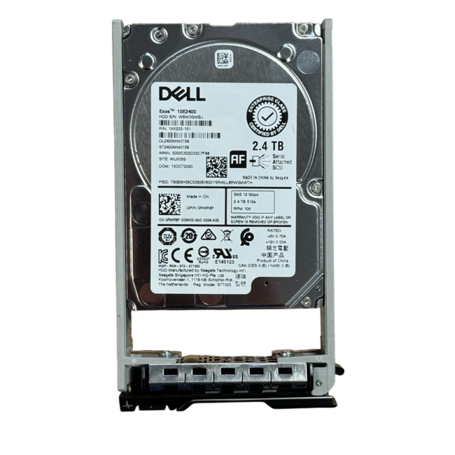 Dell Exos 10E2400, RWR8F, 2.4TB, 2.5 inch, SAS-3, 10K RPM, HDD