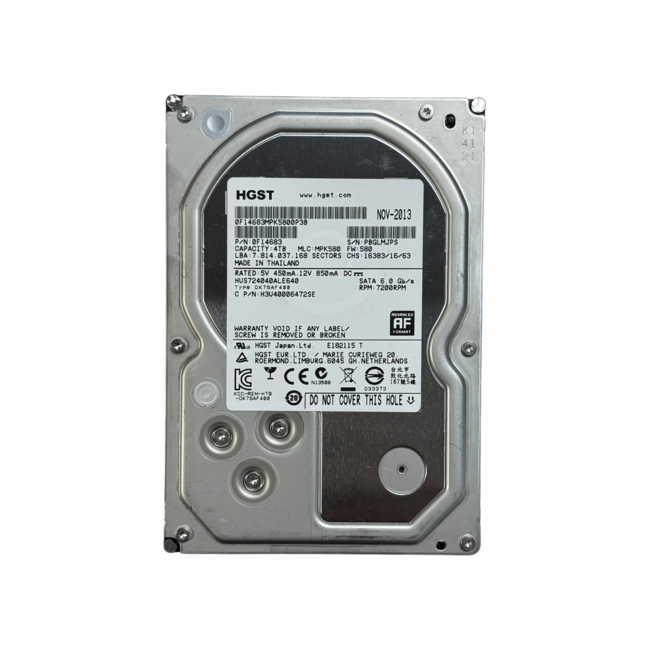 HGST 4TB HDD, 3.5 inch, SATA-3, 7200 RPM