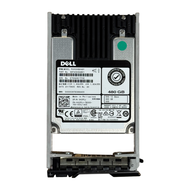Dell 043PCJ, 480GB SSD, 2.5 inch, SAS-3