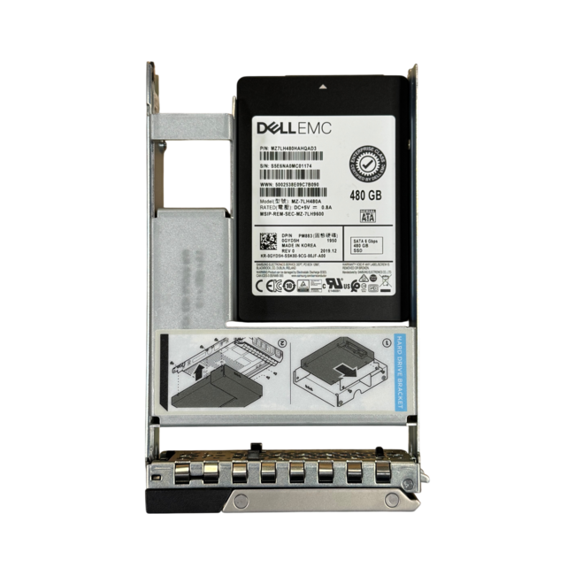 Dell  0GYD5H, 480GB SSD, 2.5 inch, SATA-3, (In 3.5 inch bracket)