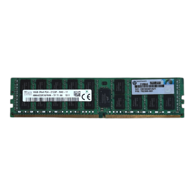 HP 752369-081 (HMA42GR7AFR4N-TF), 16GB, DDR4, 2133MHz, ECC