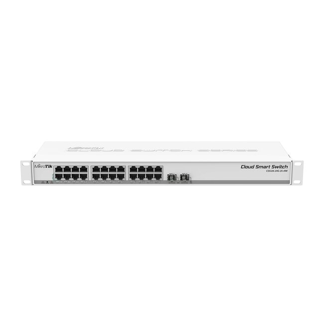 CSS326-24G-2S+RM, 24-port, 2X SFP+, 10/100/1000 Mb/s, 1U, Switch