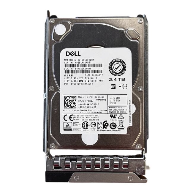 Dell  F9NWJ, 2.4TB, 2.5 inch, SAS-3, 10.000 RPM