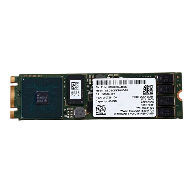 Intel  SSDSCKKB480G8, 480GB, M.2, SATA-3, 555MB/s, 480MB/s