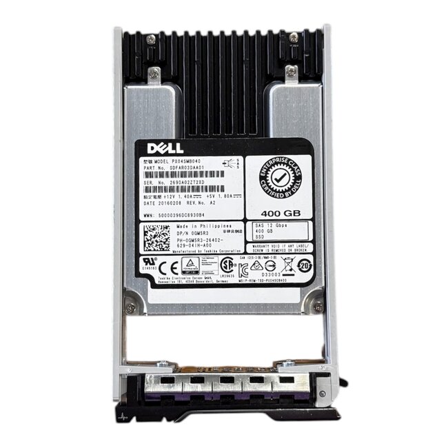 Dell  GM5R3, 400GB, 2.5 inch, SAS-3, 1900 MB/s, 850 MB/s