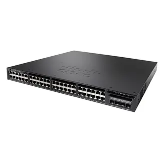 Cisco WS-C3650-48PS-S, 1U, Ethernet, 10/100/1000 Mb/s, 48-port. 4x SFP