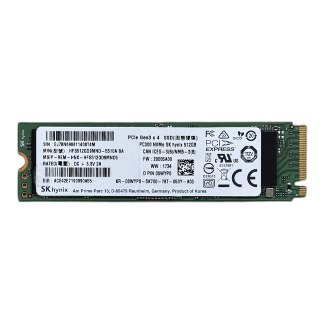 SK hynix  HFS512GD9MND-5510A, 512GB, M.2, PCI Express 3.0 x4, 3100MB/s