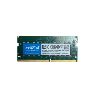16GB, DDR4, 3200MHz, SODIMM, NON-ECC, (MPN: CT16G4SFRA32A.C8FE)