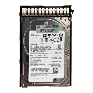 HPE 765869-001, 2TB, 2.5 inch, SATA-3, 7200 RPM