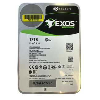 Seagate  HDD, 12TB, 3.5 inch, SAS-3,  7200 RPM, Interne HDD, (MPN: ST12000NM002G)